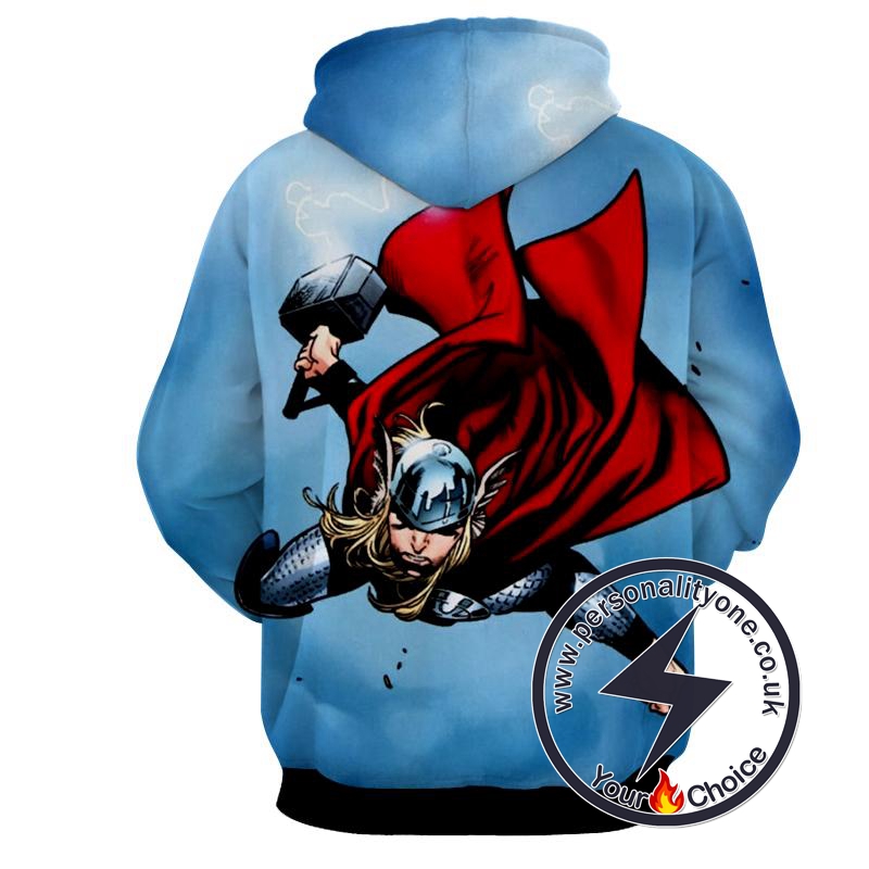 Thor Attack - Thor 3D - Hoodies